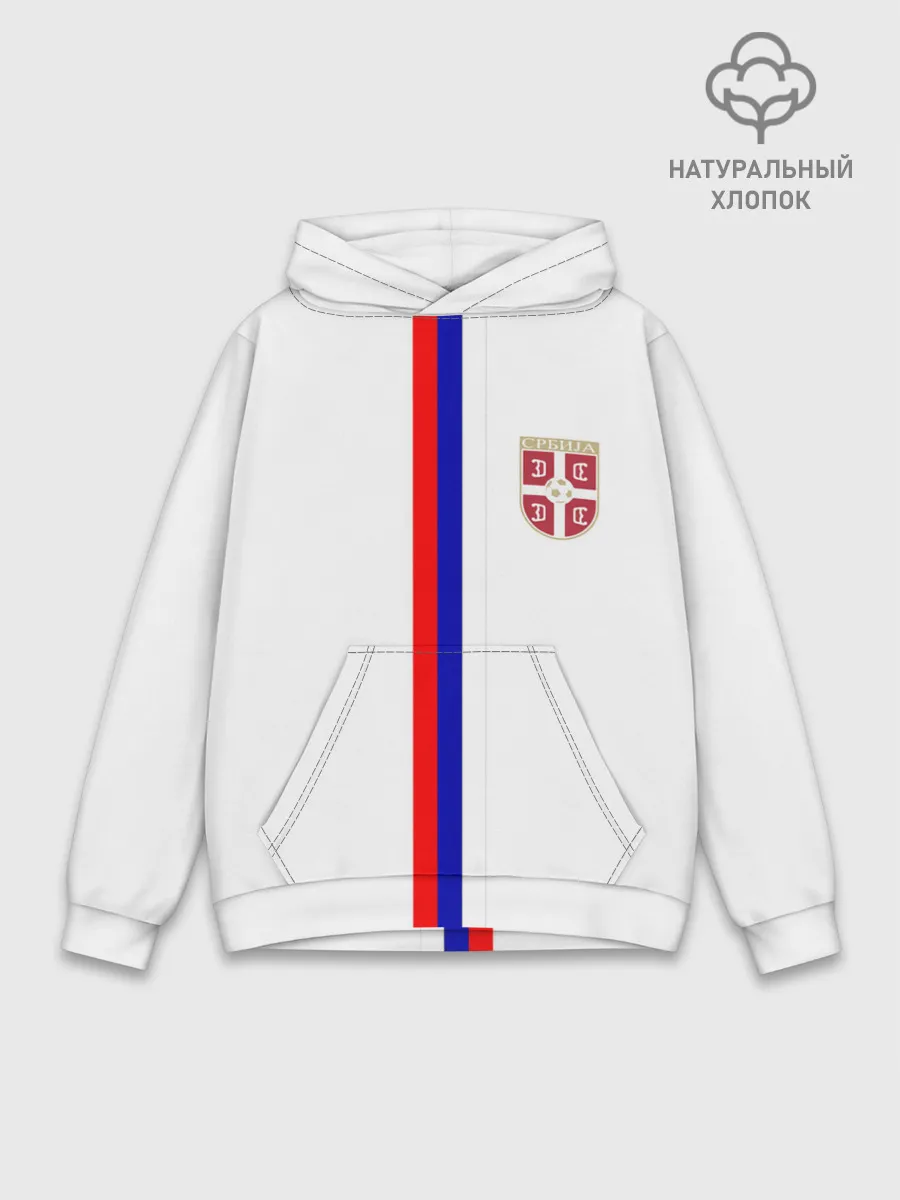 Худи мужской база хлопок / Сборная Сербии