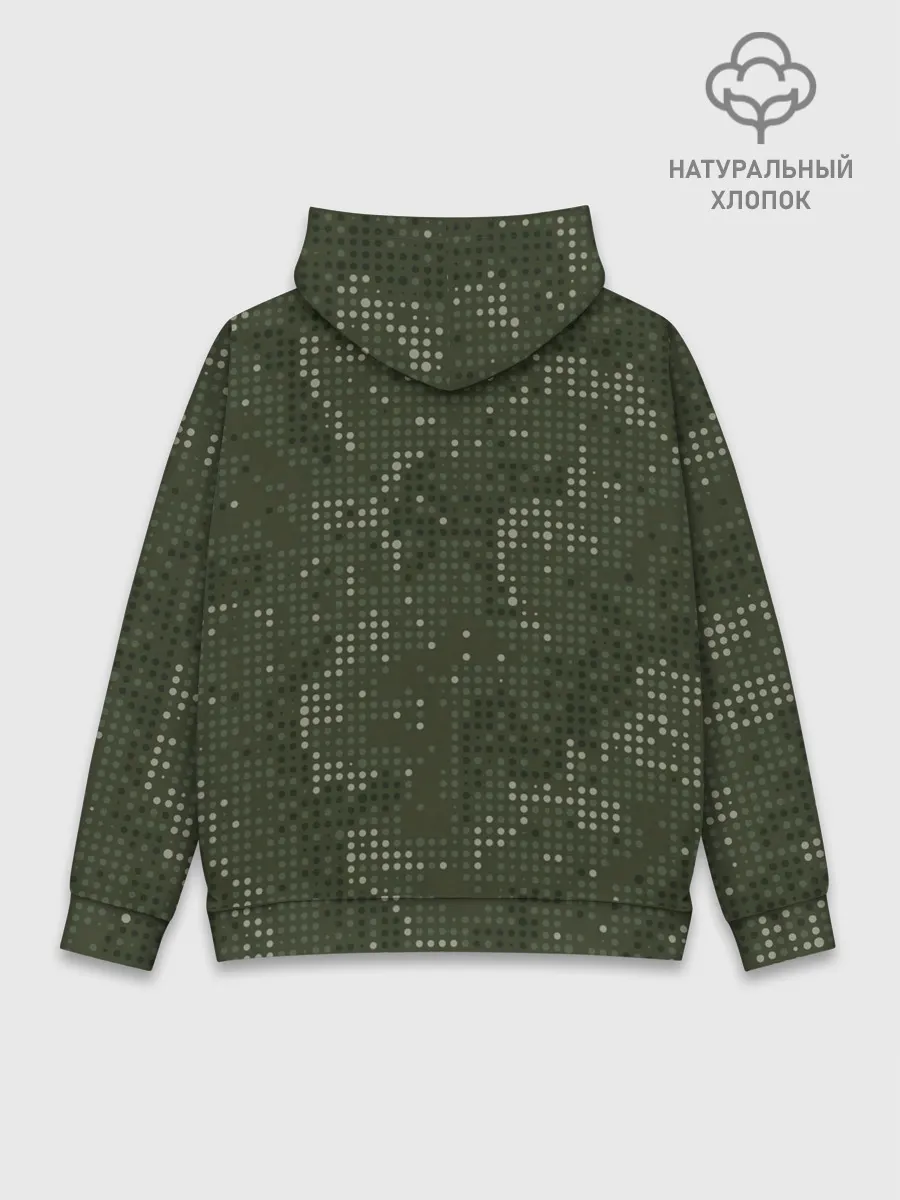 Худи мужской база хлопок / ПОБЕДНЫЙ КАМУФЛЯЖ С ЛЕНТОЙ