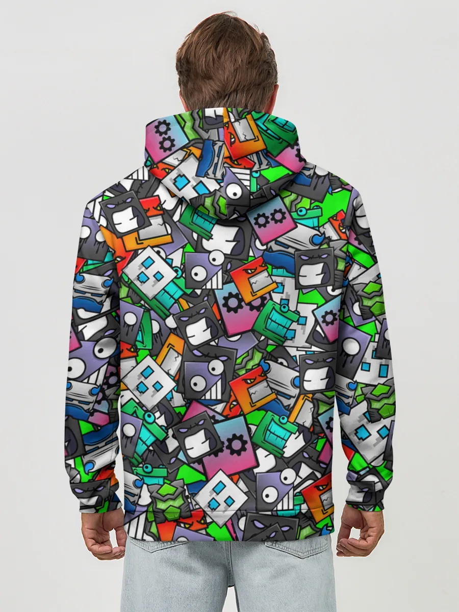 Худи мужской база хлопок / Geometry Dash | Pattern