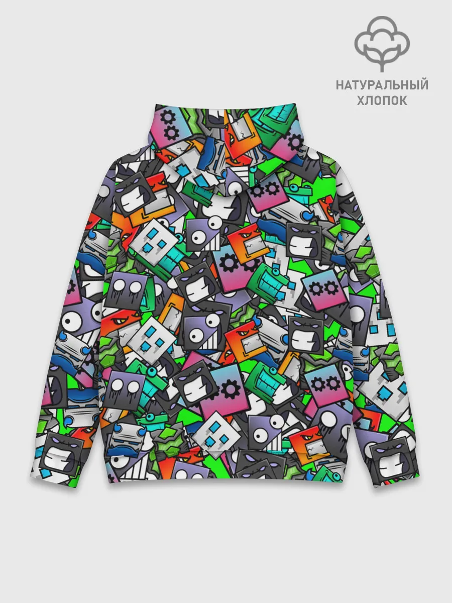 Худи мужской база хлопок / Geometry Dash | Pattern