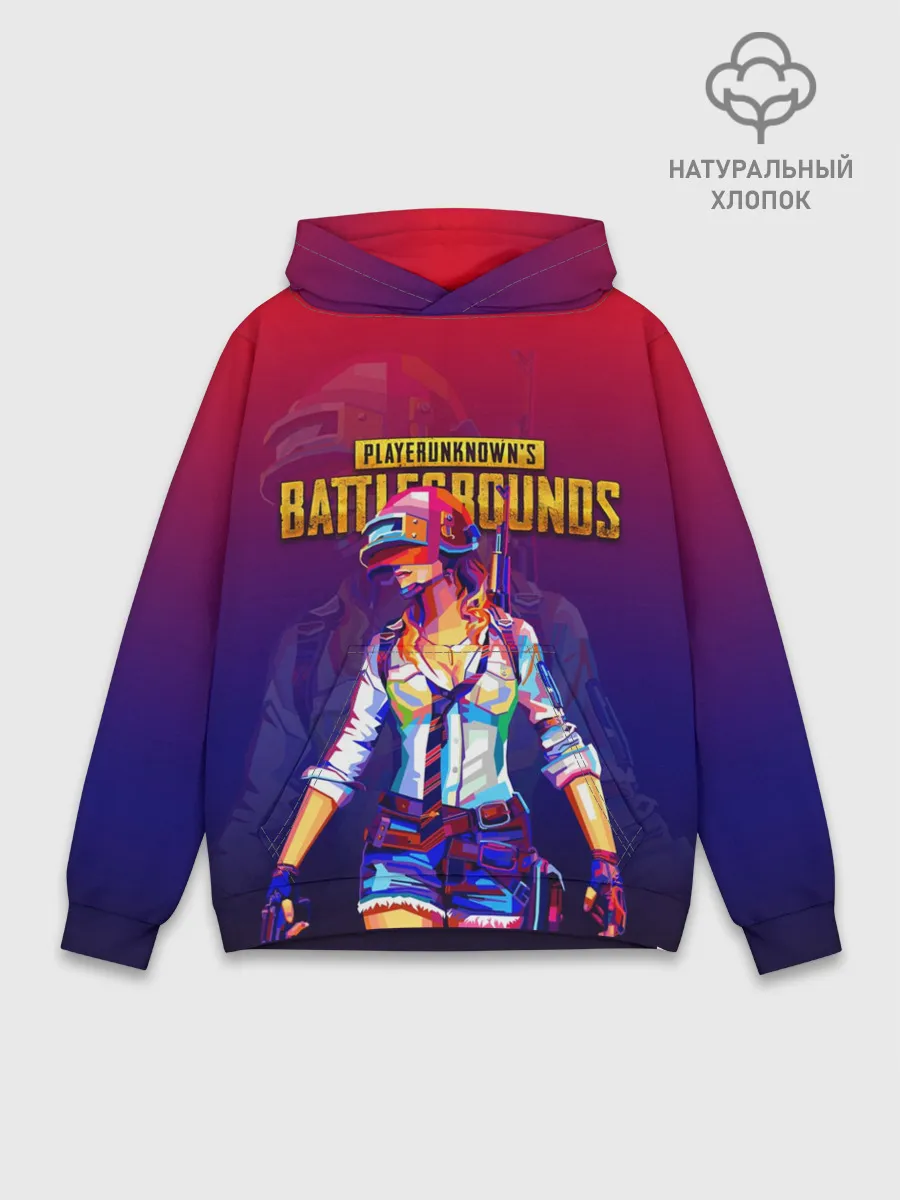 Худи мужской база хлопок / PUBG GIRL / ПАБГ ДЕВУШКА