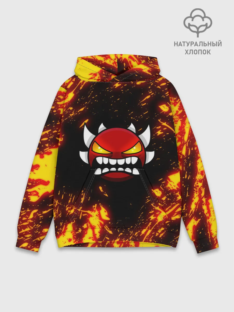 Худи мужской база хлопок / Geometry Dash | Demon