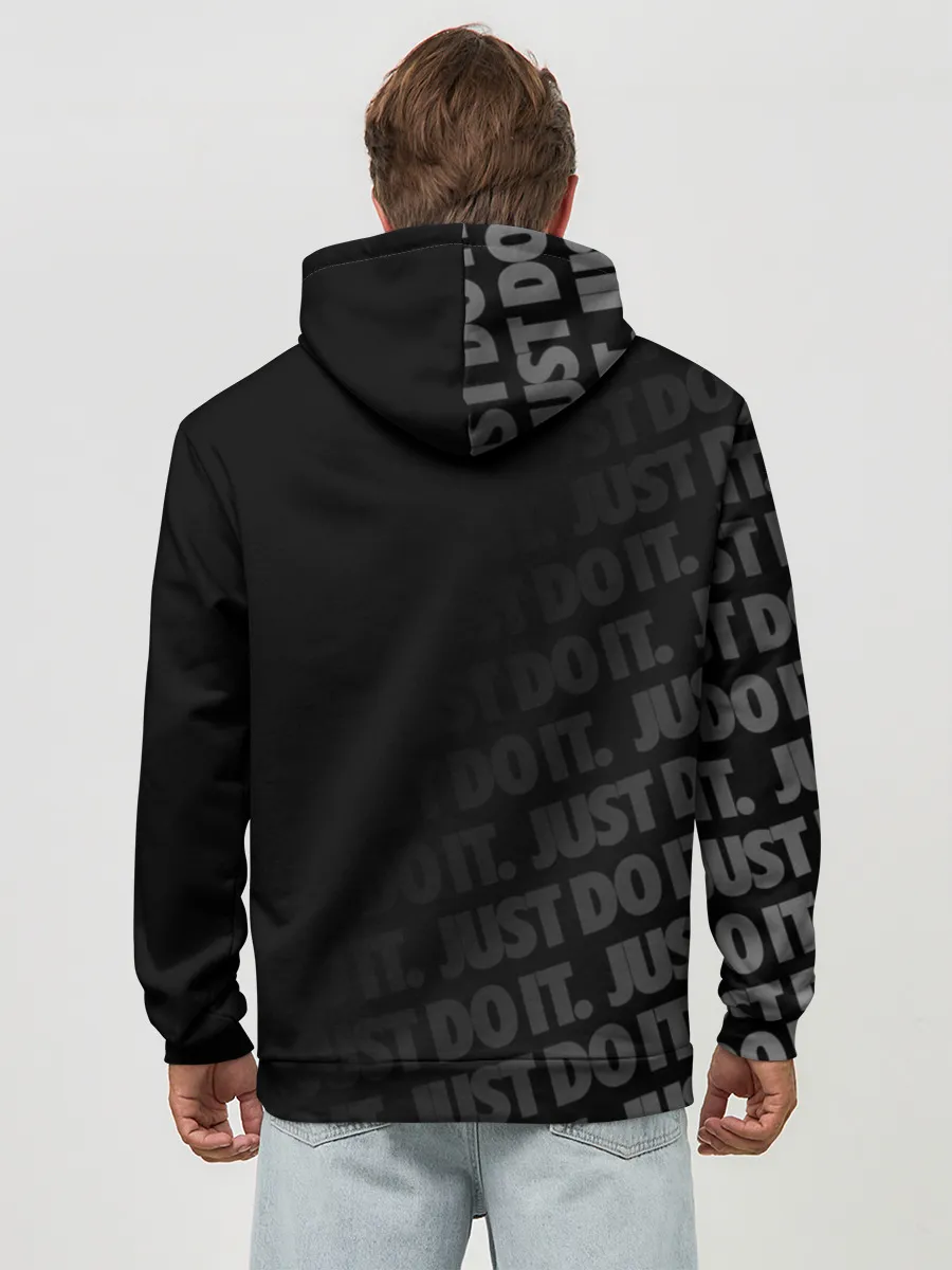 Худи мужской база хлопок / JUST DO IT / ПРОСТО СДЕЛАЙ ЭТО