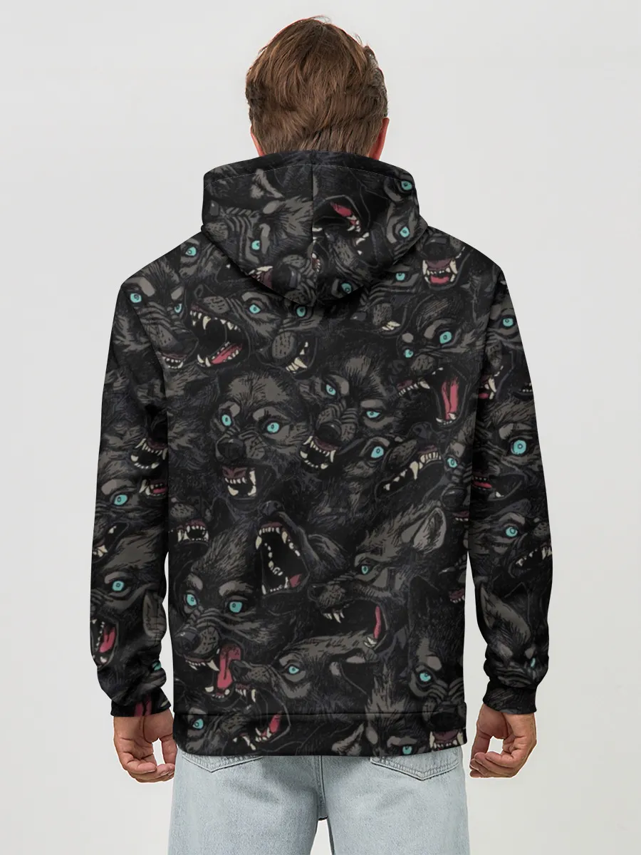 Худи мужской база хлопок / Волки | Wolwes