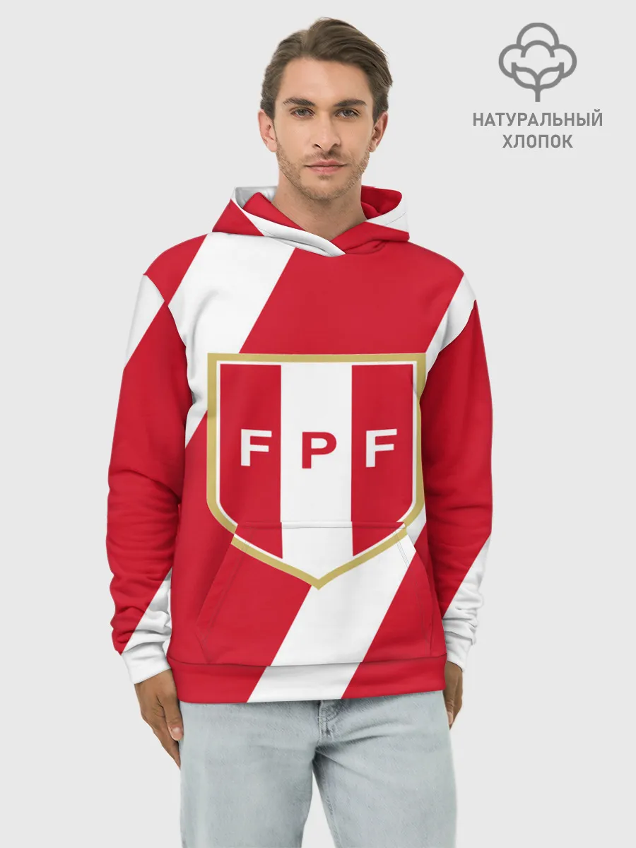 Худи мужской база хлопок / Сборная Перу