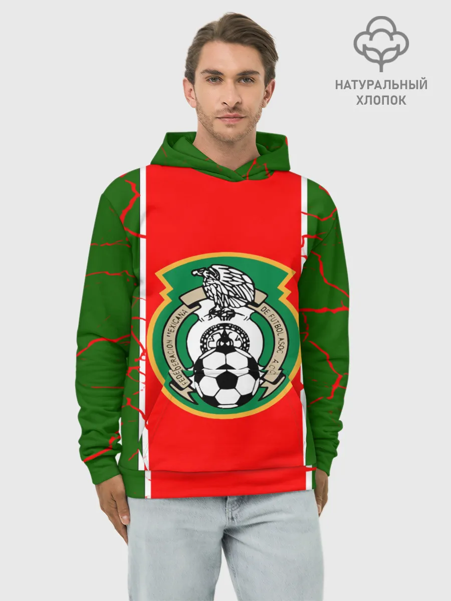 Худи мужской база хлопок / Сборная Мексики