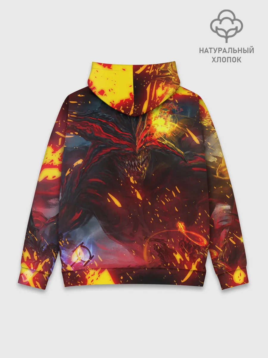 Худи мужской база хлопок / Path of Exile | Fire Demon