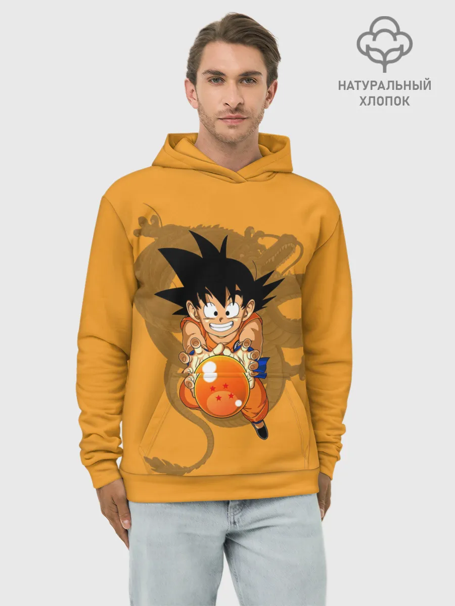 Худи мужской база хлопок / Kid Goku