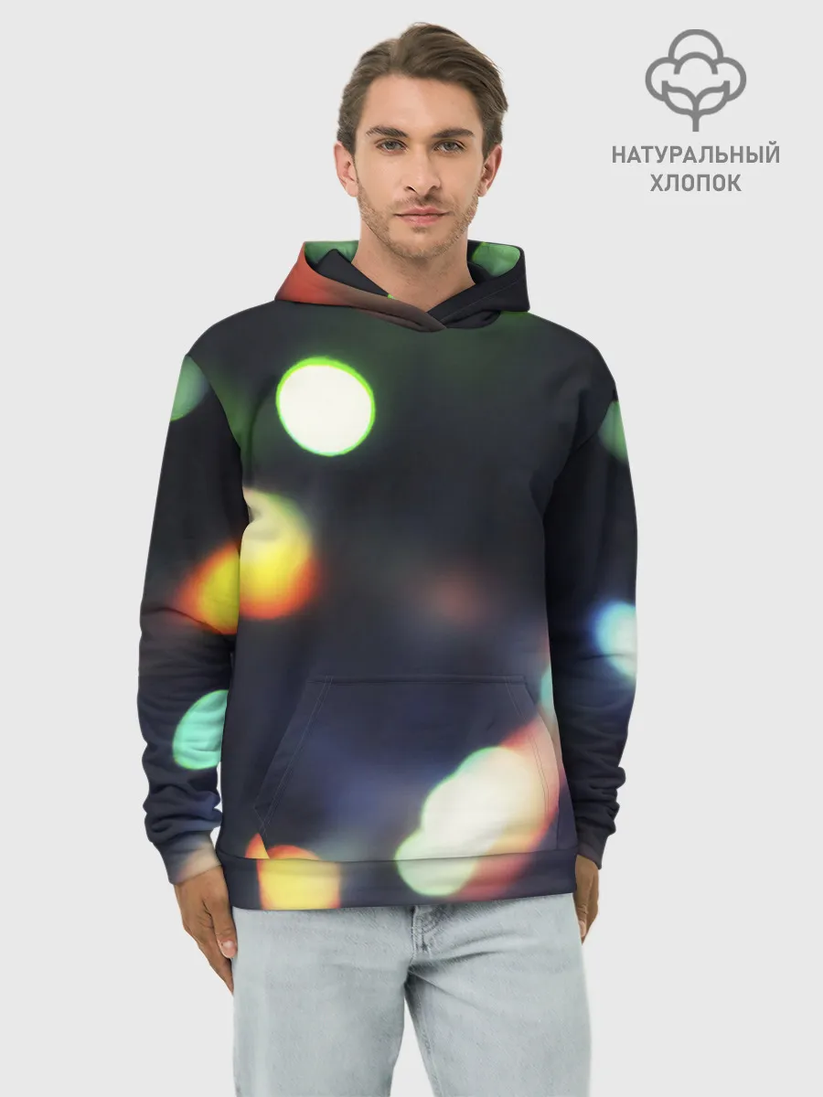 Худи мужской база хлопок / NIGHT | НОЧЬ