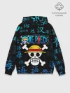 Худи мужской база хлопок / ONE PIECE / ВАН ПИС / ИЕРОГЛИФ