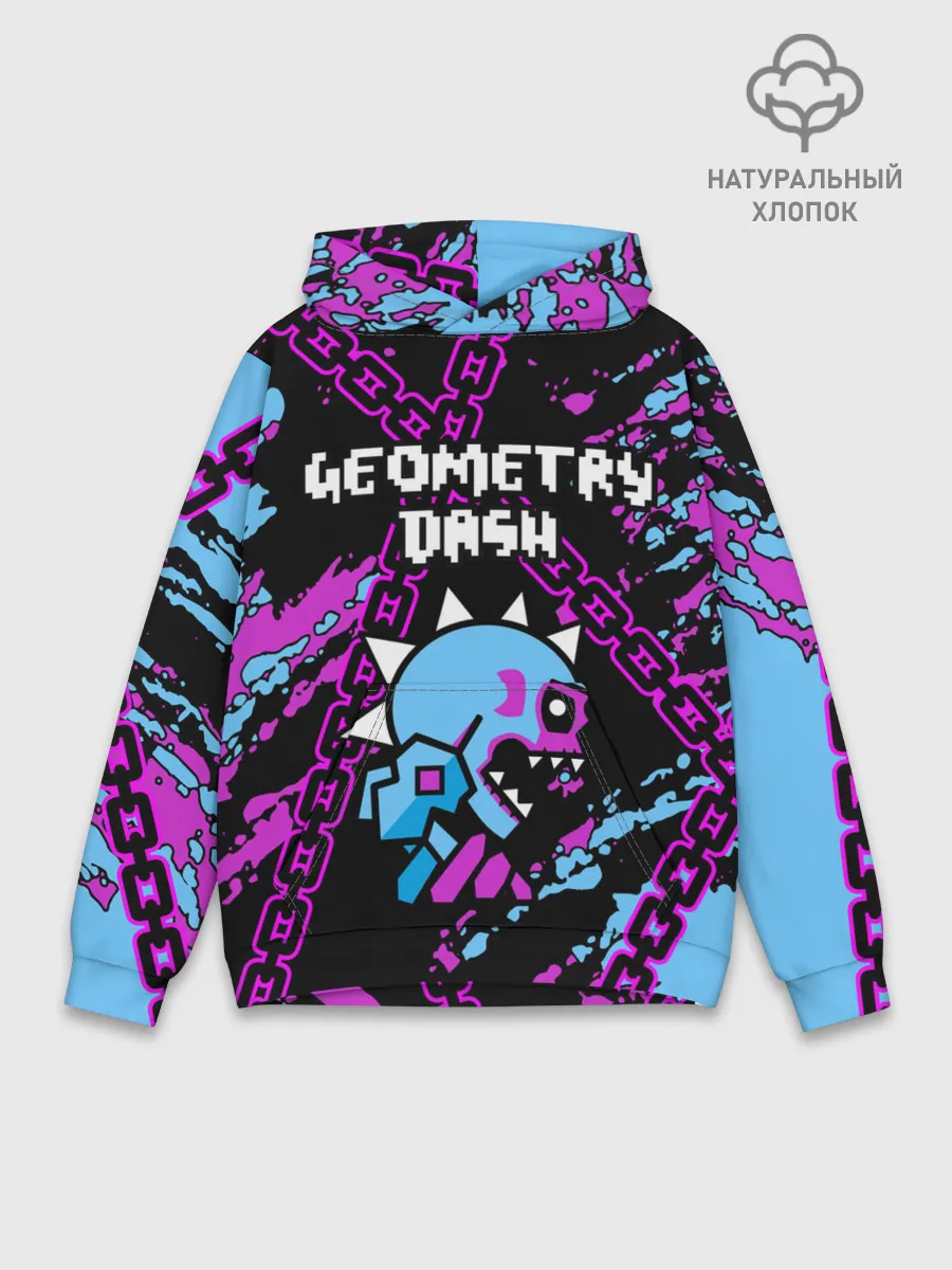 Худи мужской база хлопок / Geometry Dash