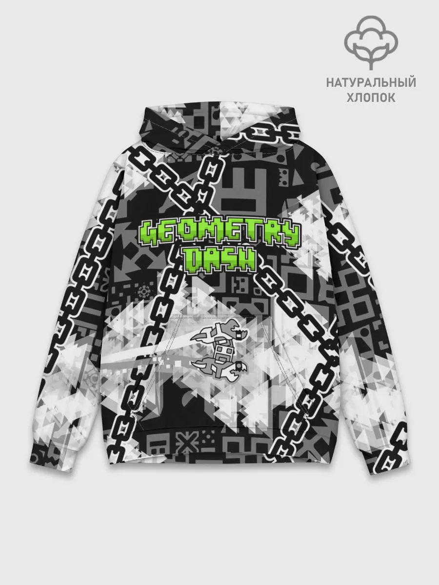 Худи мужской база хлопок / Geometry Dash