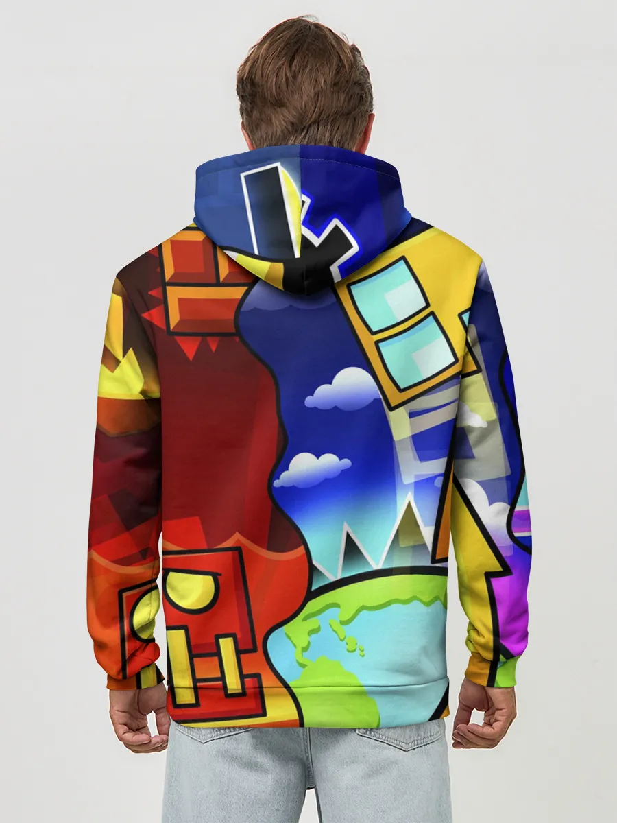 Худи мужской база хлопок / GEOMETRY DASH / ГЕОМЕТРИ ДАШ