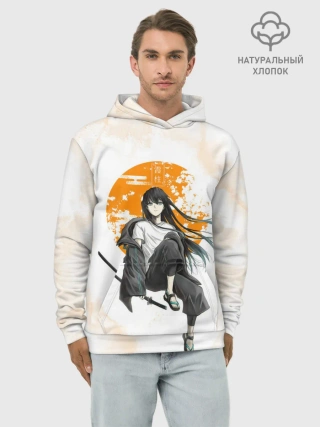 Худи мужской база хлопок / Муичиро Токито Kimetsu no Yaiba