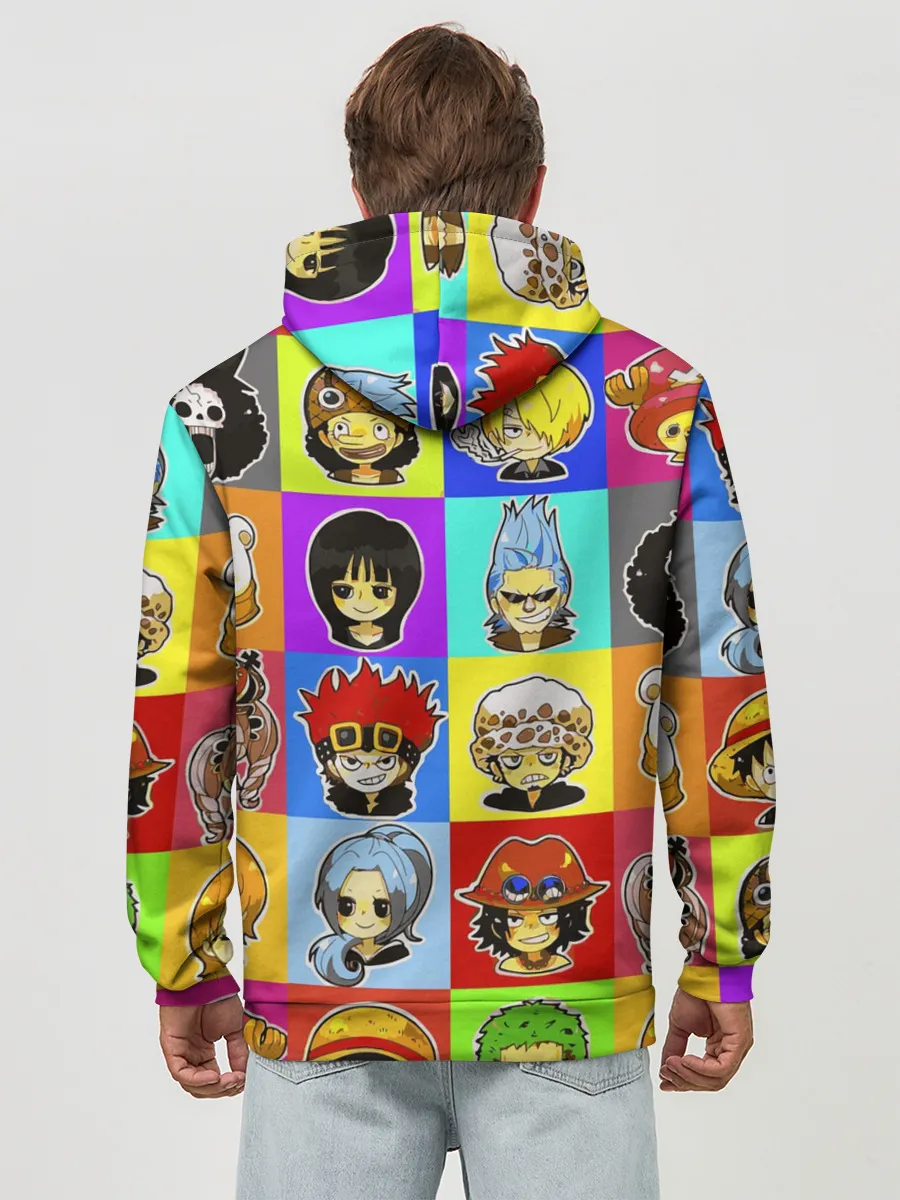 Худи мужской база хлопок / ONE PIECE / ВАН ПИС / УЗОР