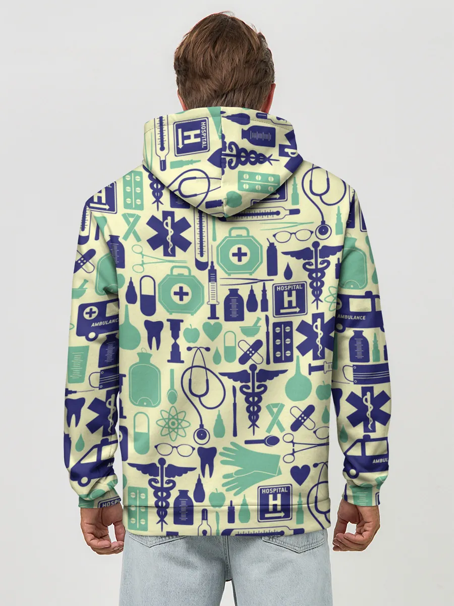 Худи мужской база хлопок / Медицина | Паттерн