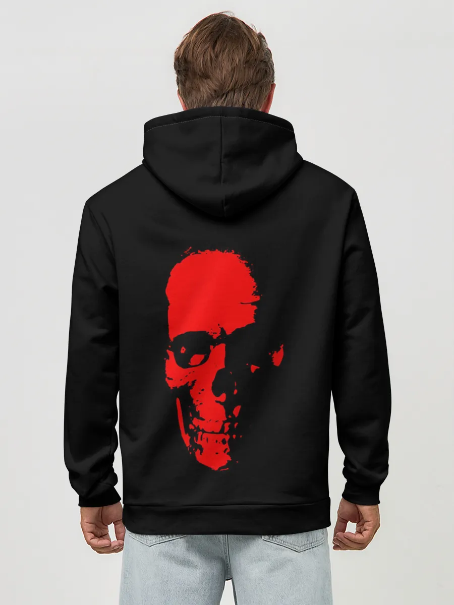 Худи мужской база хлопок / Кровавый череп