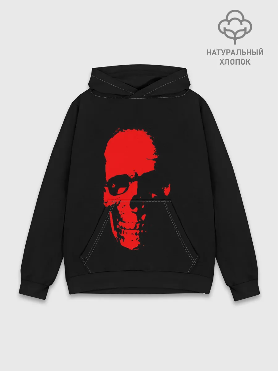 Худи мужской база хлопок / Кровавый череп