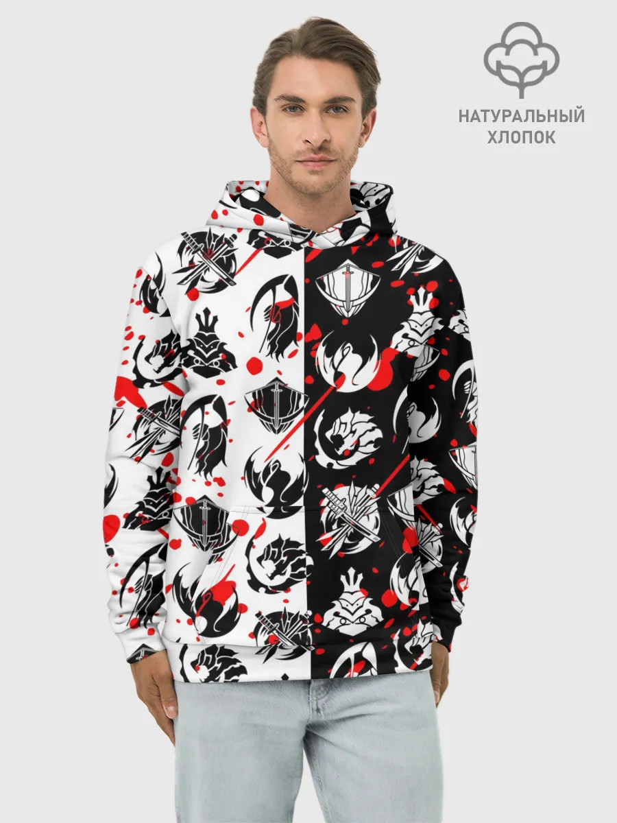 Худи мужской база хлопок / SOLO LEVELING / ГИЛЬДИИ