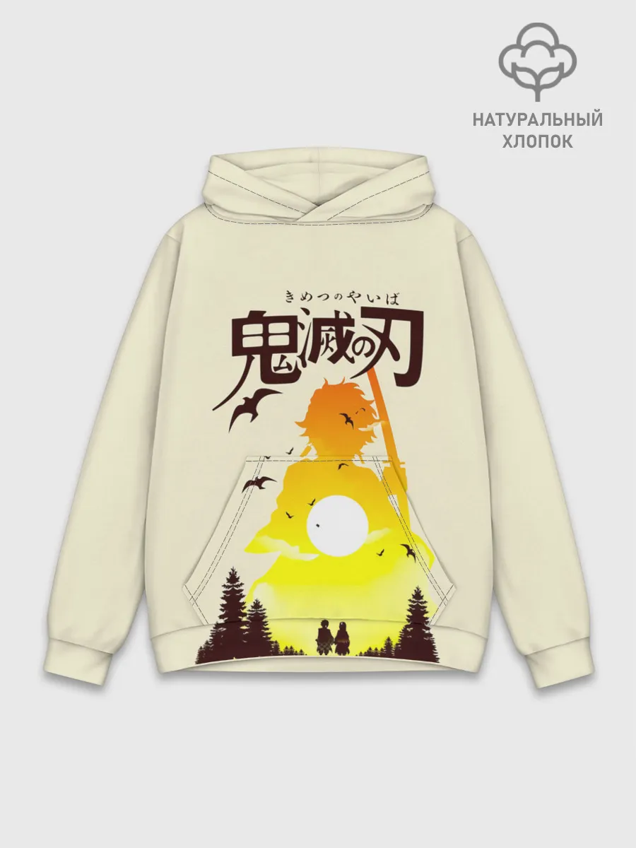 Худи мужской база хлопок / Танджиро и Незуко Камадо | Kimetsu no Yaiba