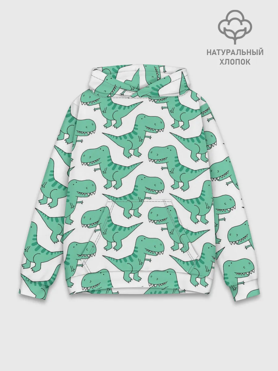 Худи мужской база хлопок / Динозавры