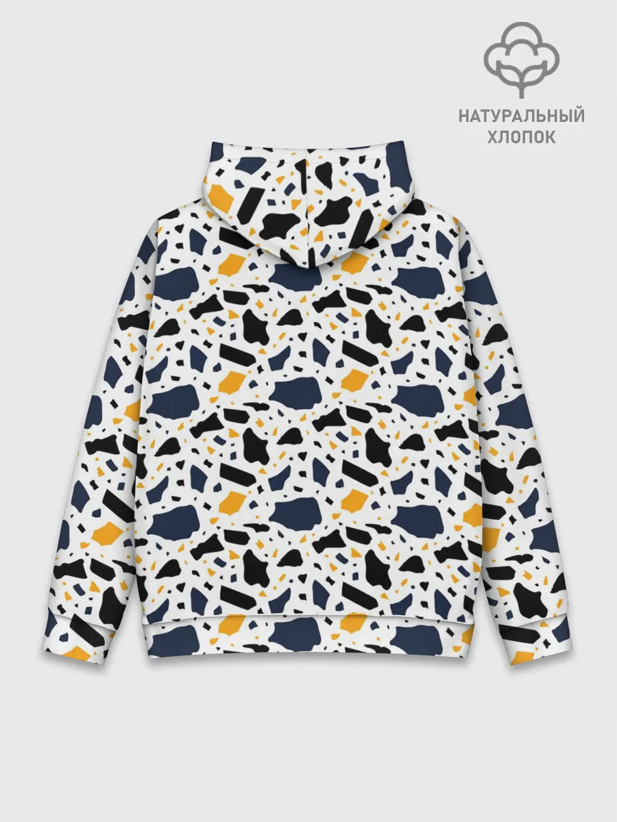 Худи мужской база хлопок / Итальянский Узор Терраццо