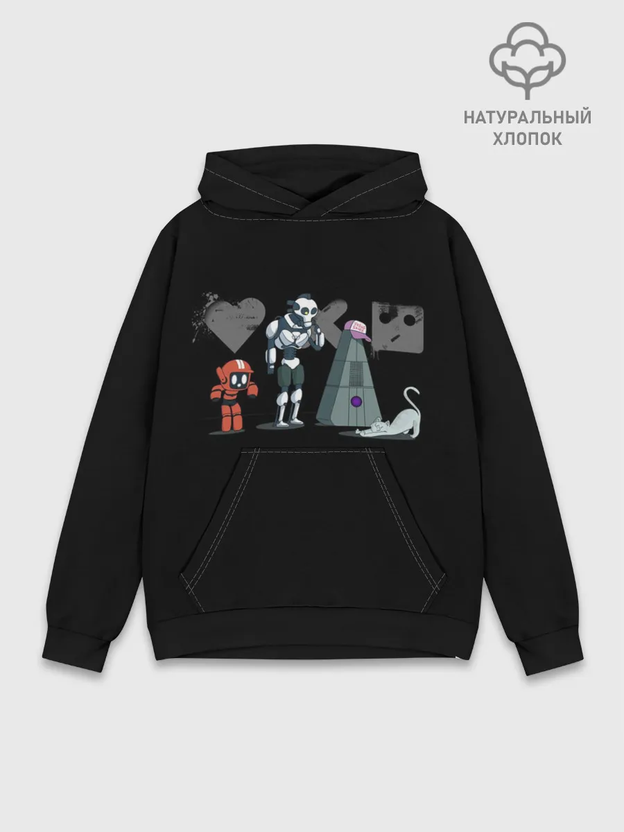 Худи мужской база хлопок / Любовь, Смерть & Роботы