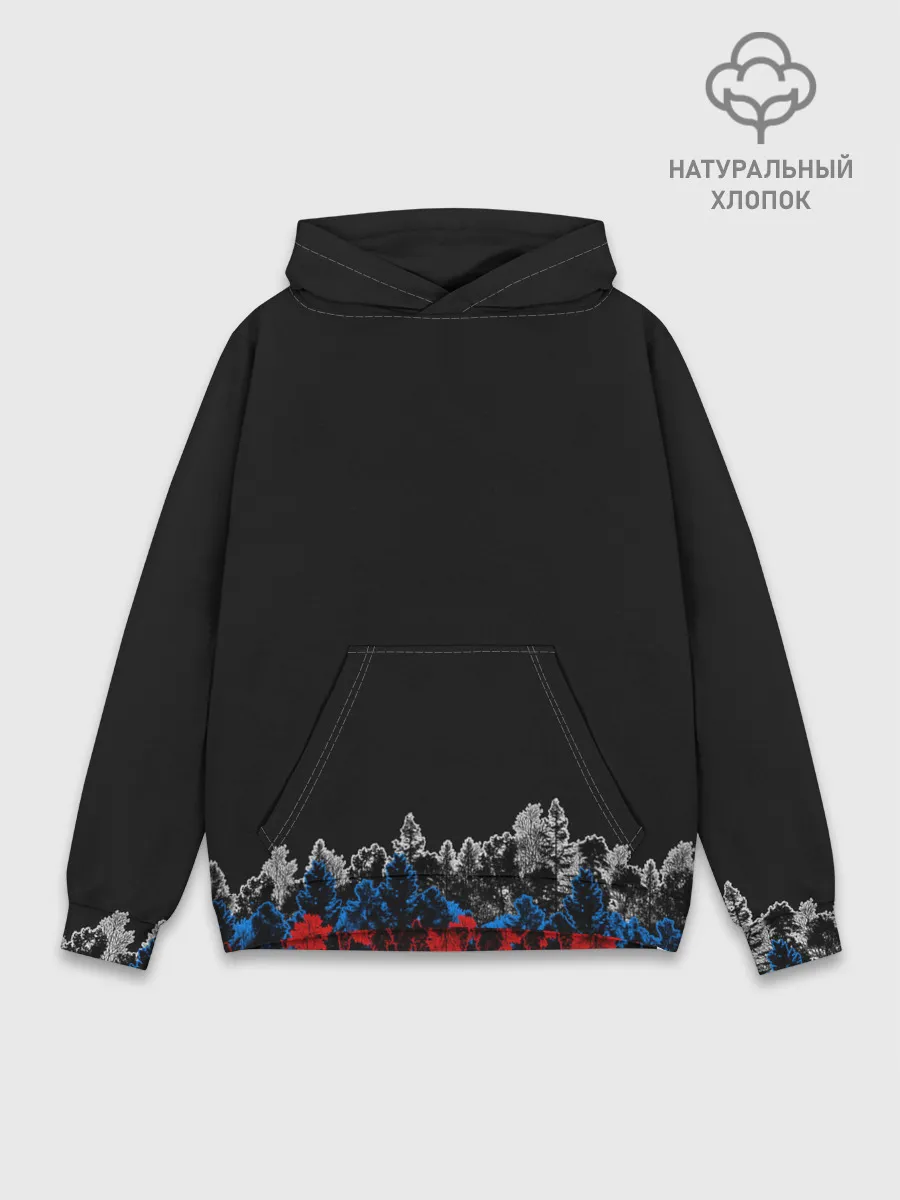 Худи мужской база хлопок / Флаг из леса