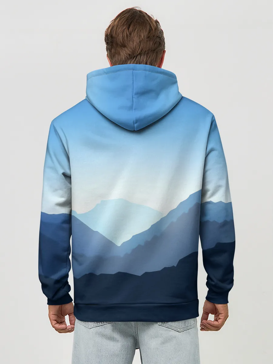 Худи мужской база хлопок / Клинок, рассекающий демонов в горах