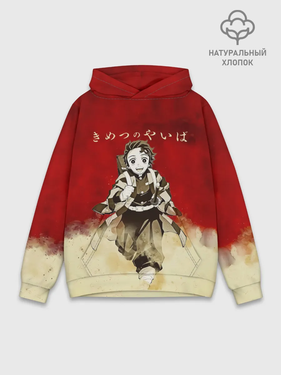 Худи мужской база хлопок / Танджиро | Клинок, рассекающий демонов