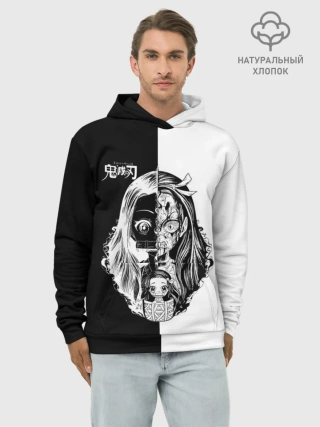 Худи мужской база хлопок / Двуликая Незуко Камадо