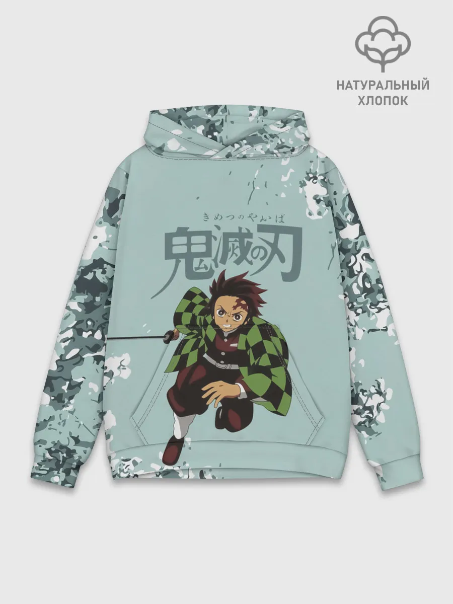 Худи мужской база хлопок / Танджиро Камадо Kimetsu no Yaiba