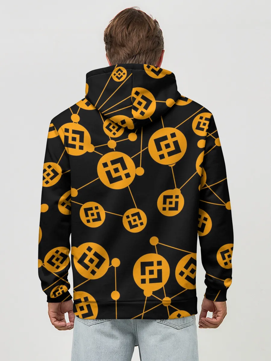 Худи мужской база хлопок / BINANCE / БИНАНС / УЗОР