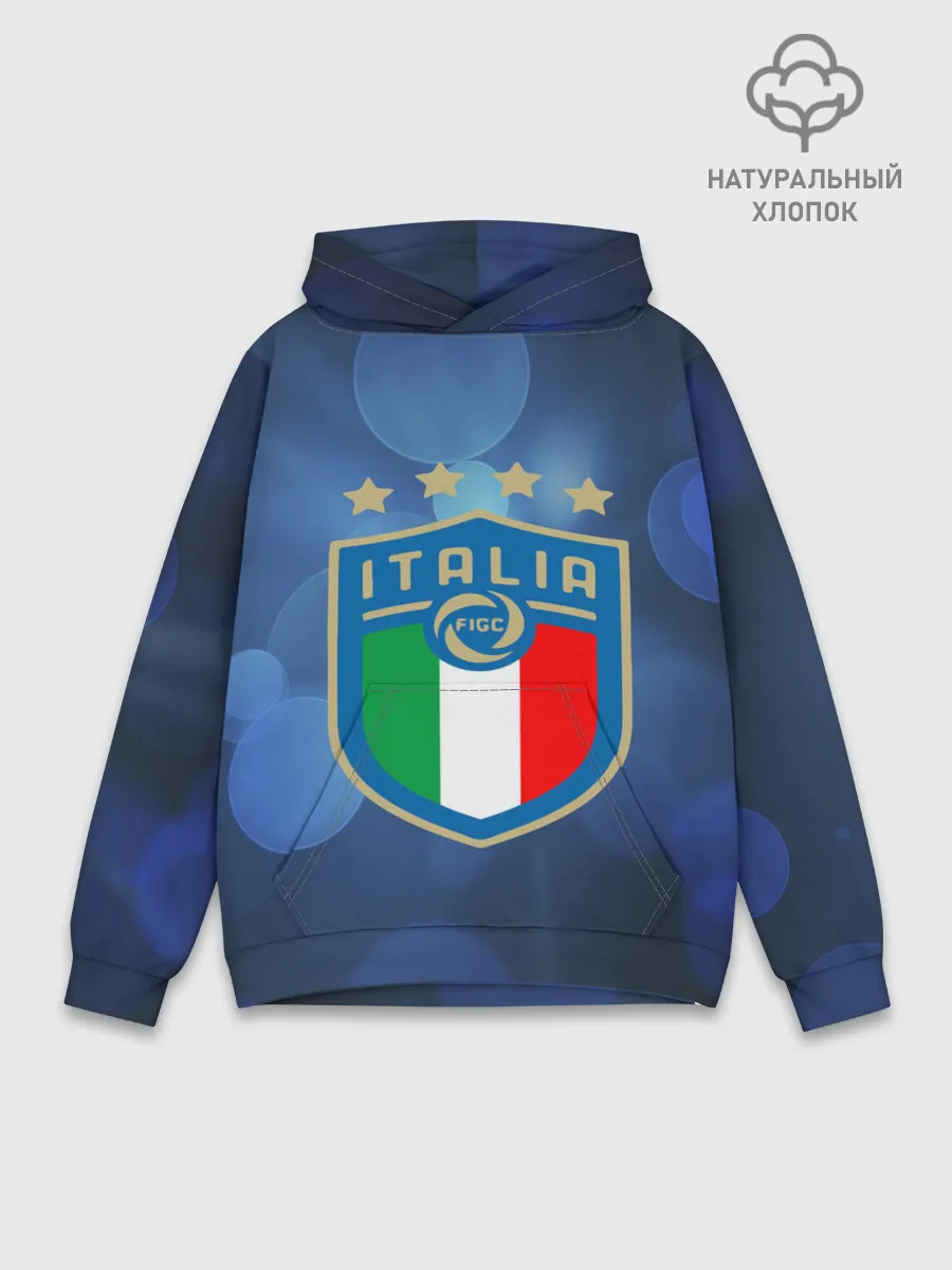 Худи мужской база хлопок / Сборная Италии