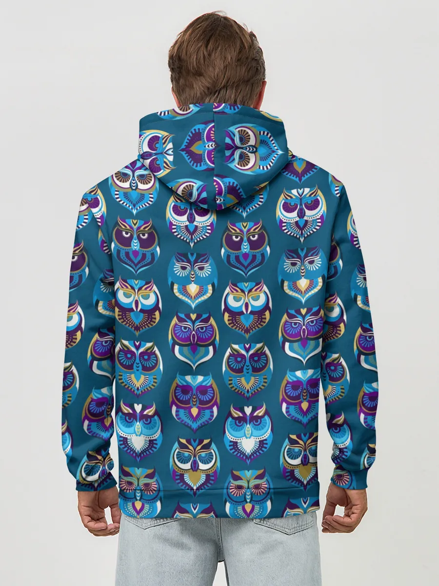 Худи мужской база хлопок / Совы