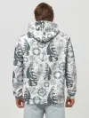 Худи мужской база хлопок / Морской узор Nautical Pattern