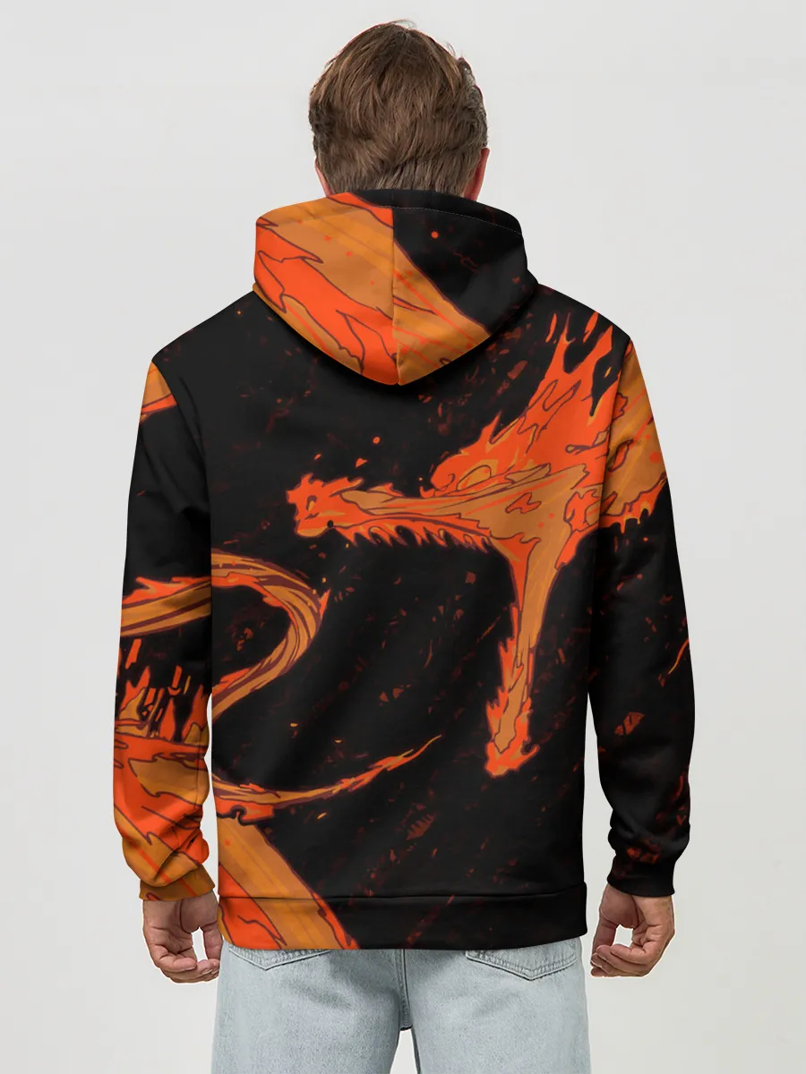 Худи мужской база хлопок / Дыхание Солнца / Demon slayer