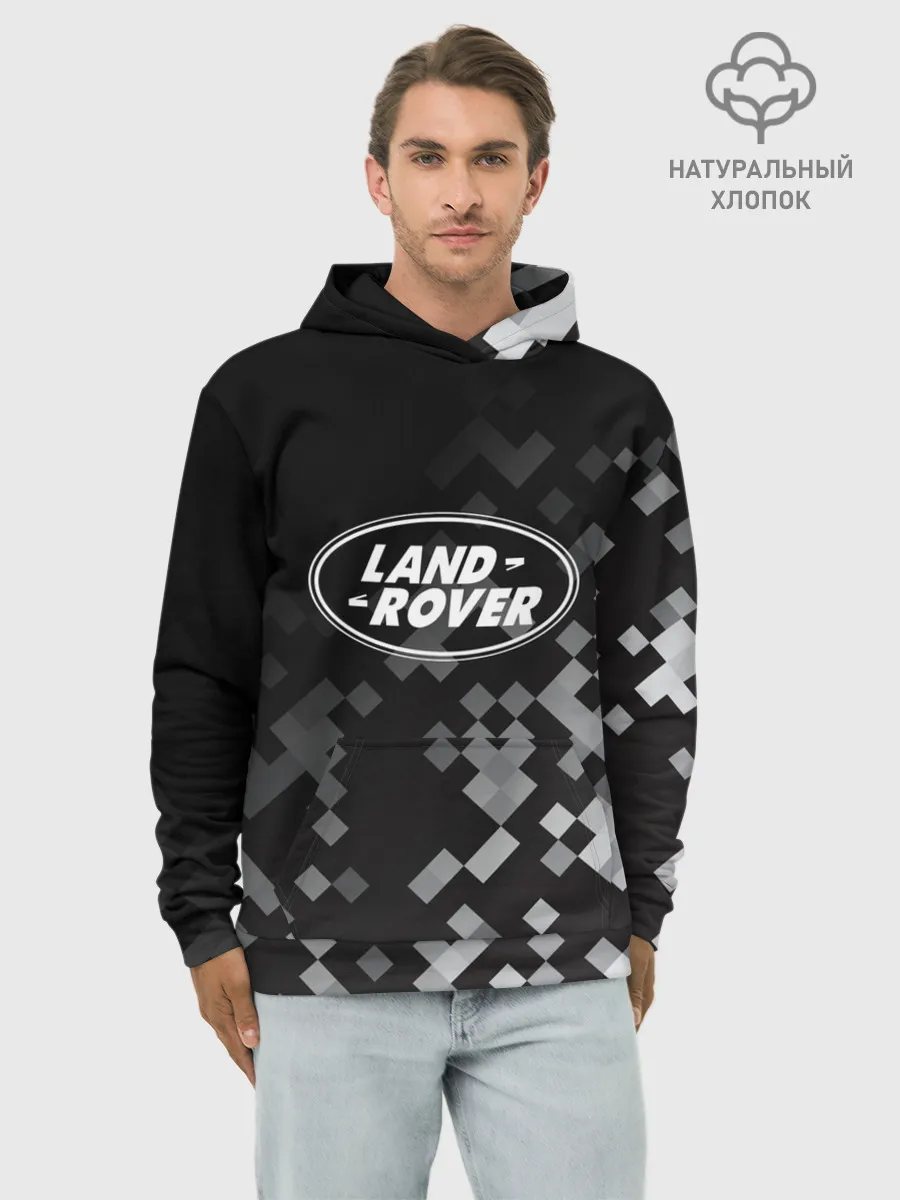 Худи мужской база хлопок / LAND ROVER ГОРОДСКОЙ КАМУФЛЯЖ
