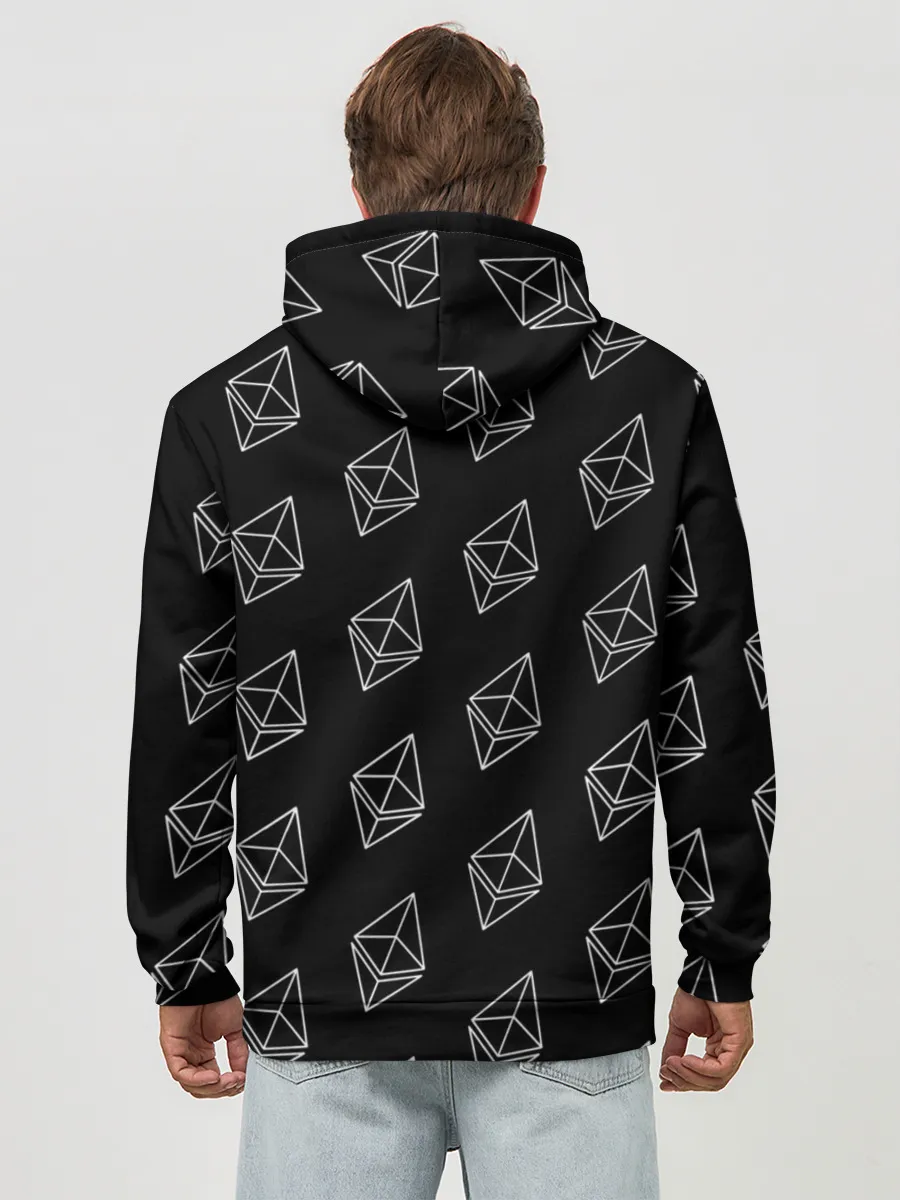 Худи мужской база хлопок / ETHEREUM / ЭФИРИУМ / УЗОР