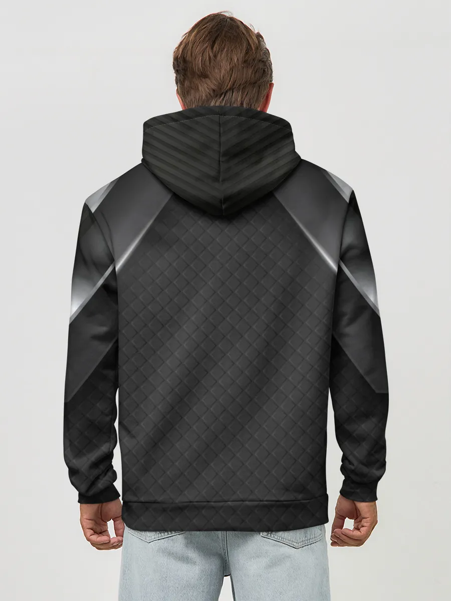 Худи мужской база хлопок / ИНФИНИТИ ТЕХНОЛОГИЧНЫЙ ПАТТЕРН