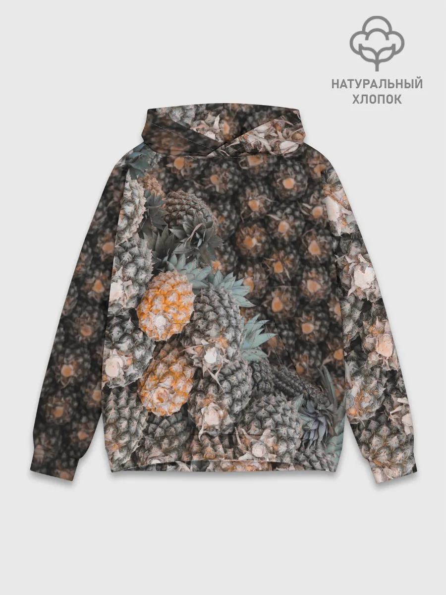 Худи мужской база хлопок / Спелые ананасы