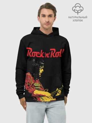 Худи мужской база хлопок / ROCK N ROLL
