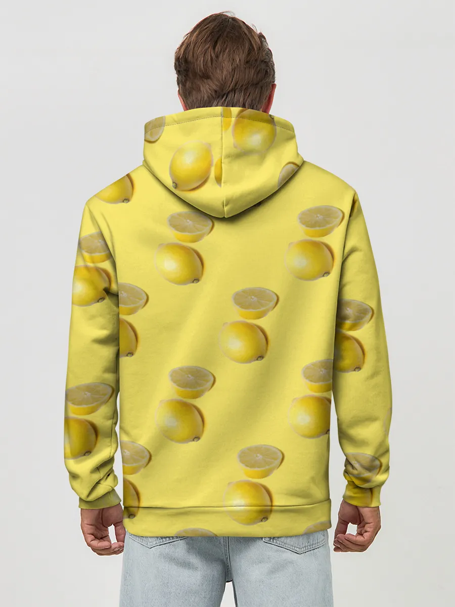 Худи мужской база хлопок / Летние лимоны