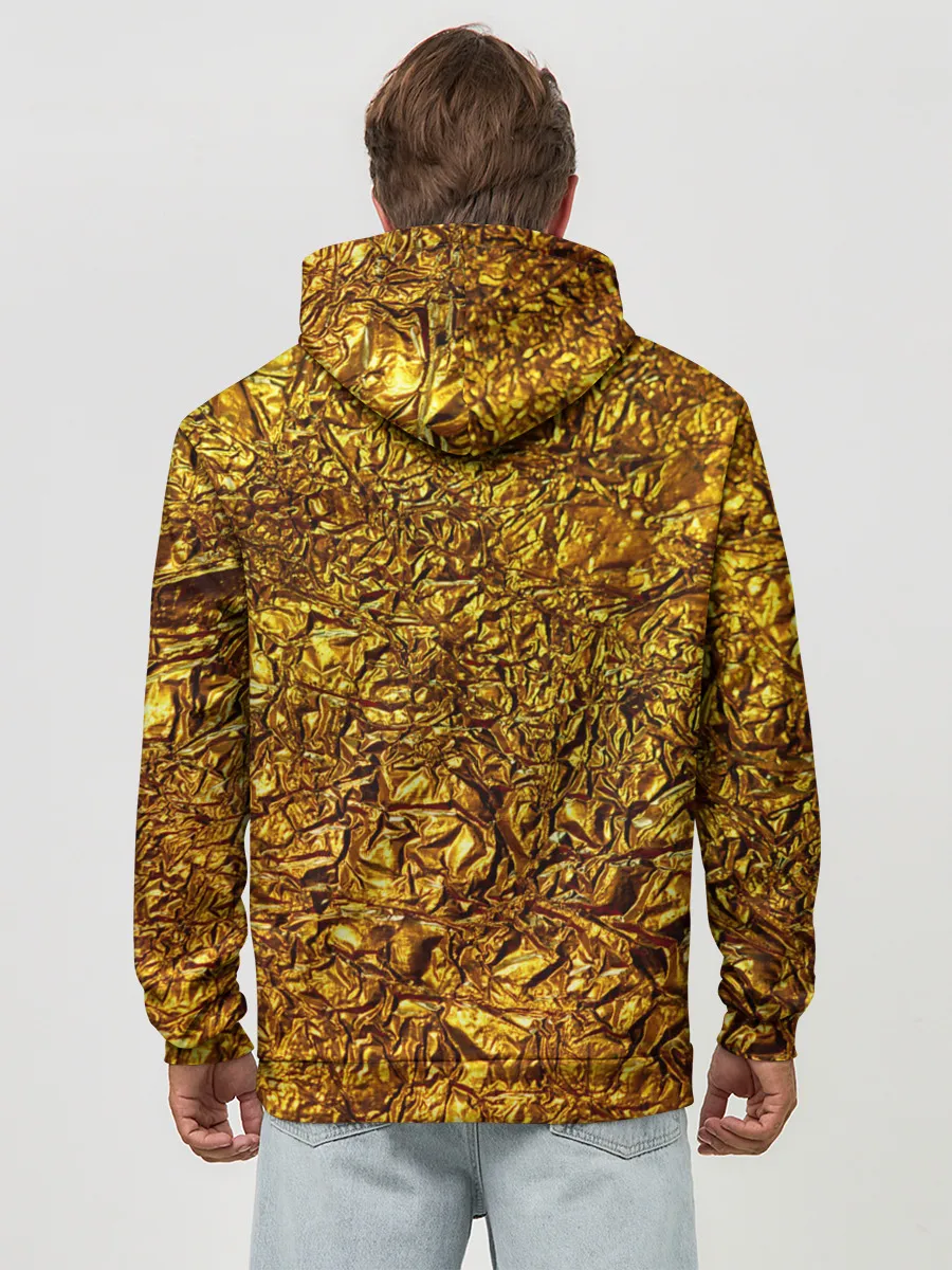 Худи мужской база хлопок / Сусальное золото