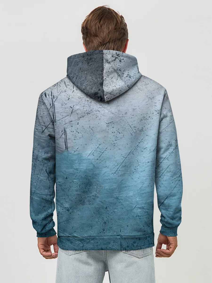 Худи мужской база хлопок / Blue Glass