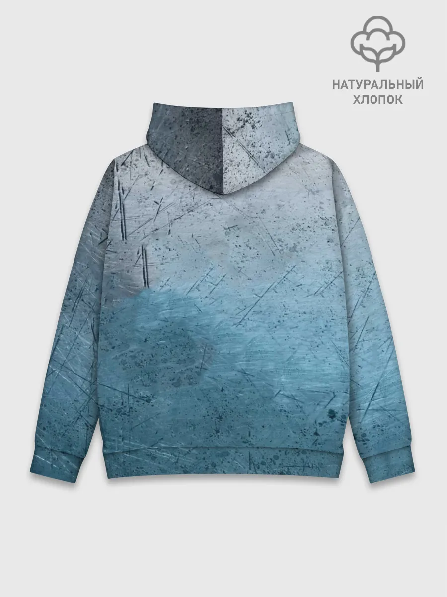 Худи мужской база хлопок / Blue Glass