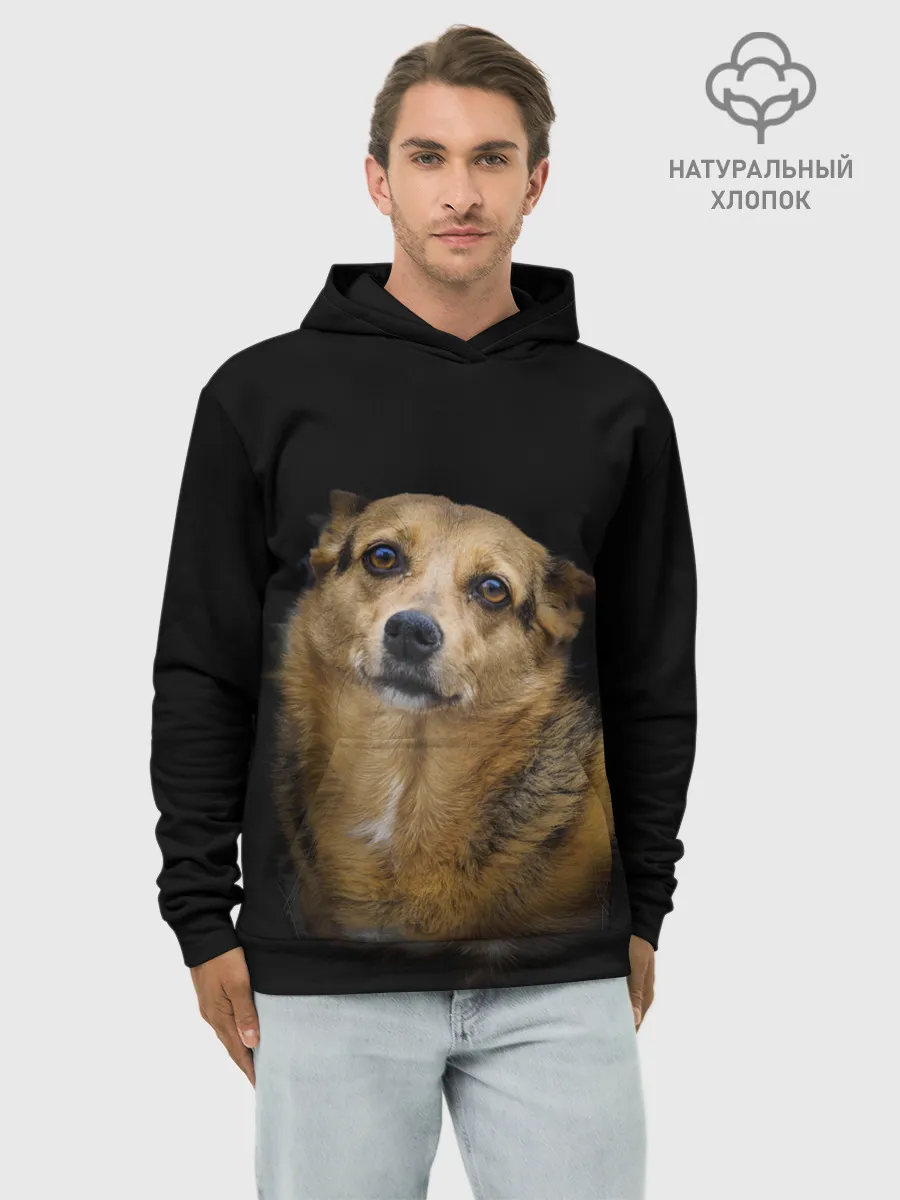 Худи мужской база хлопок / ГРУСТНЫЕ ГЛАЗКИ