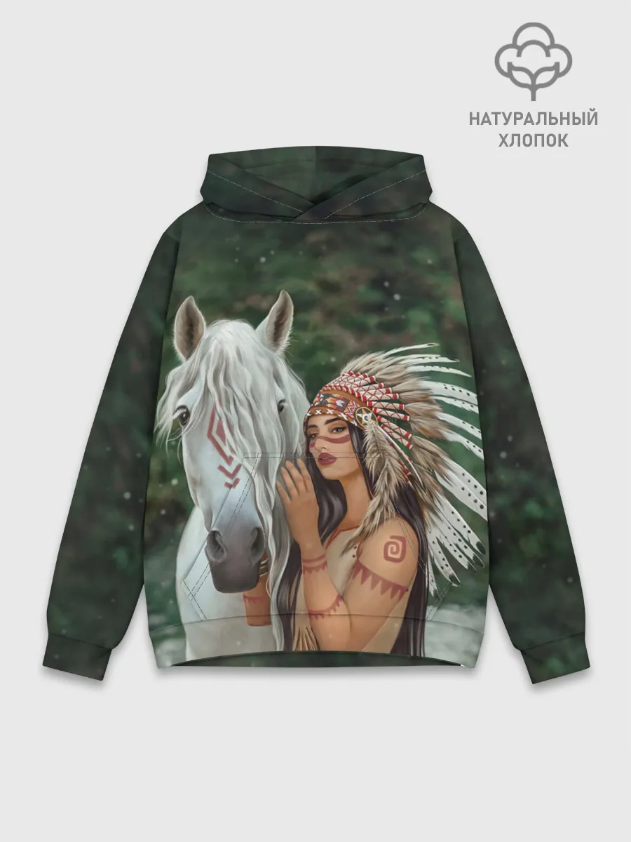 Худи мужской база хлопок / Дочь вождя