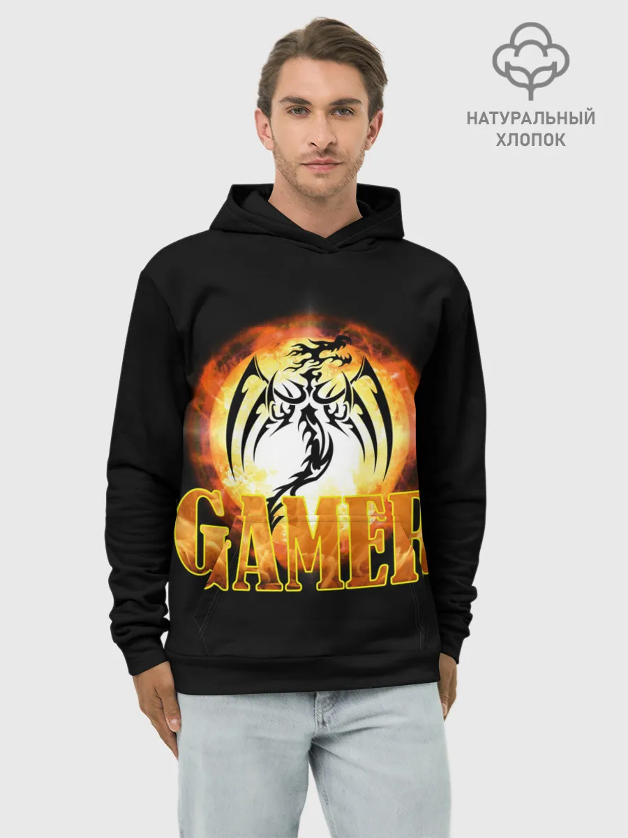 Худи мужской база хлопок / GAMER | Геймер