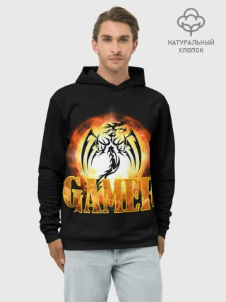 Худи мужской база хлопок / GAMER | Геймер
